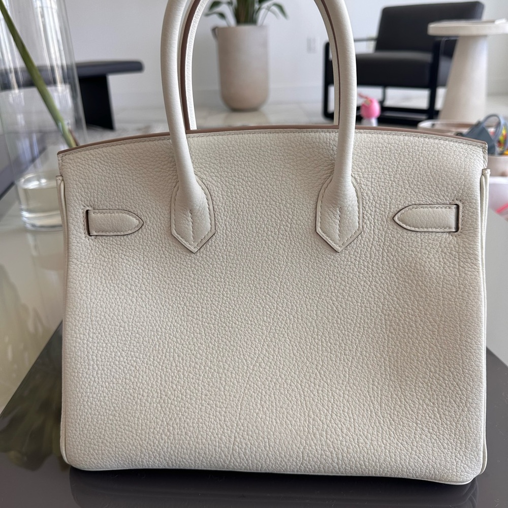 Hemes Birkin 30 with gold hardware mushroom color new never was worn stamp B - Picture 8 of 11